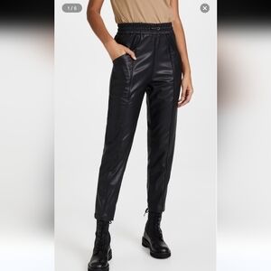 Rails Jayden Vegan Leather Elastic Waist High Rise Pants Womens Sz L